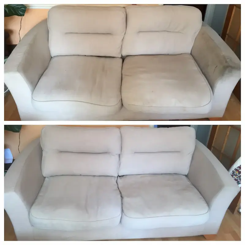 Sofa Upholstery Cleaning Before and After